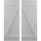 Ekena Millwork Americraft 6-Board (2 Batten) Wood Joined Board-n-Batten Shutters w/ Z-Bar, ARW102BB621X77PRH ARW102BB621X77PRH - alternate 1
